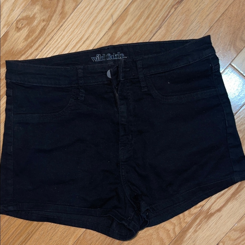 wild fable Black Denim High-Rise Jean Shorts
